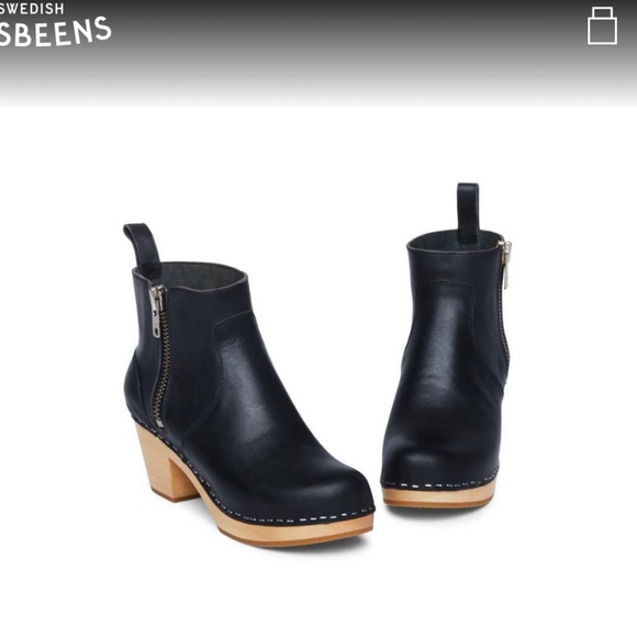 Swedish Hasbeens Zip It Emy Black Boots - Picture 4 of 4